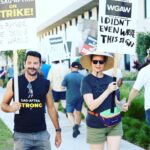 Lennon Parham Instagram - The sweatiest longest-form improv ever #wgawest #wgastrike 📸 @sonyakatarina (pics 1 & 3)