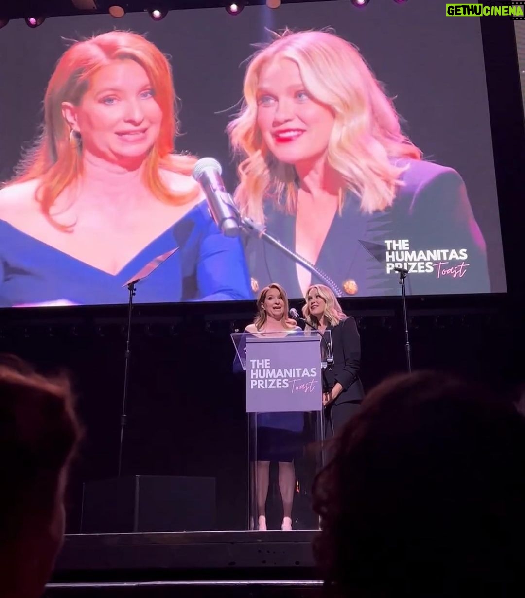 Lennon Parham Instagram - Last night, I had the honor of co-hosting the Humanitas Prizes Toast alongside my ride or die @stclairjessica - It was such a beautiful, hopeful evening and I am so grateful to @humanitasprize for the good work they do recognizing and celebrating writers who tell stories that celebrate our humanity. Humanitas also spear-headed the Groceries For Writers project during the strike and in other countless ways, they do the work of supporting our storytellers. In the words of one of my favorite musicals “For out of what we live and we believe Our lives become The stories that we weave.” Consider supporting the important work of @humanitasprize ! Thanks to Michelle Franke for the invitation. And thanks to my team @tobyfleischman @michaelduenas for my lewk!