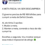 Leonardo Siqueira Instagram - A 2ª opção, de fato é a menor pior, mas deveria ter escolhido uma 3ª, cumprir a meta.