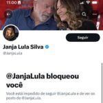 Leonardo Siqueira Instagram - A Janja não aguentou meia dúzia de dados e fatos contra o tuíte dela e me bloqueou. Não foi a primeira nem a última vez que ela solta informações falsas. É surpreendente que saia repetindo aos quatro cantos o conceito de democracia, e que não esteja à vontade com opiniões divergentes. Para alguém que prega que o amor venceu, seria de se esperar uma postura mais tolerante, ainda mais com quem sequer faltou com educação. Pra quem se autoproclamou líder da frente ampla, seria mais coerente debater usando dados concretos e não bloqueando. No fim, esse grupo quer impor a visão de mundo deles de mundo. E quem discorda, eles tratam como inimigo. Diversidade desde que você seja igual a eles!