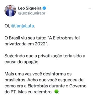 Leonardo Siqueira Instagram - Oi, Janja! Por que você insiste em falar sobre o que desconhece?