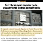 Leonardo Siqueira Instagram - Não aceitaremos a captura política da Petrobras! O nosso deputado estadual @leosiqueirabr entrou com uma ação contra nomeações irregulares no conselho da Petrobras. Ele exige o afastamento de três conselheiros devido a violações do estatuto da maior petrolífera da América Latina. Essas nomeações ignoraram o processo de headhunters e tiveram pareceres desfavoráveis de órgãos competentes. Além disso, algumas delas apresentam conflitos de interesses, com filiações partidárias e cargos governamentais sem respeitar as quarentenas exigidas. Não permitiremos a politização da Petrobras. Não permitiremos os erros de 2014, quando a empresa teve seu pior desempenho histórico, registrando um prejuízo de R$ 34 bilhões!
