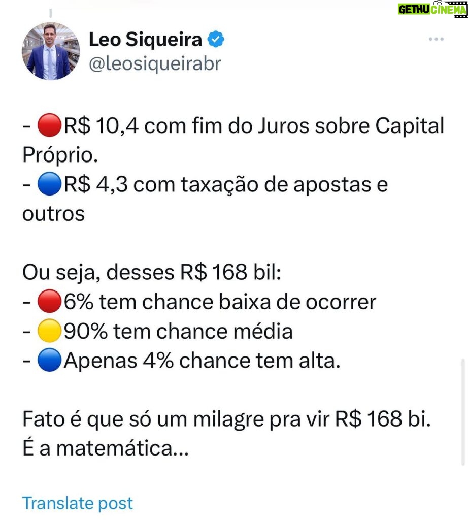 Leonardo Siqueira Instagram - A 2ª opção, de fato é a menor pior, mas deveria ter escolhido uma 3ª, cumprir a meta.