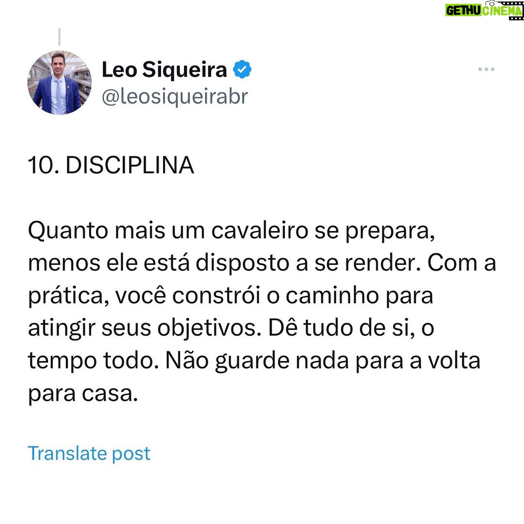 Leonardo Siqueira Instagram - No mundo em que ter sucesso é ser famoso por dancinha no TikTok. Ou que muitos desistiram de SER e preferem apenas TER, quais valores você vive pra si? Quais valores você quer passar para a sua família? 13 LIÇÕES DE UM CAVALEIRO é um guia pra quem quer viver uma vida de verdade!