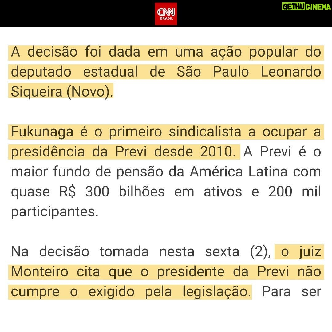 Leonardo Siqueira Instagram - Mais uma pra conta! Após nossa ação, presidente do fundo de pensão do Banco do Brasil é afastado novamente.