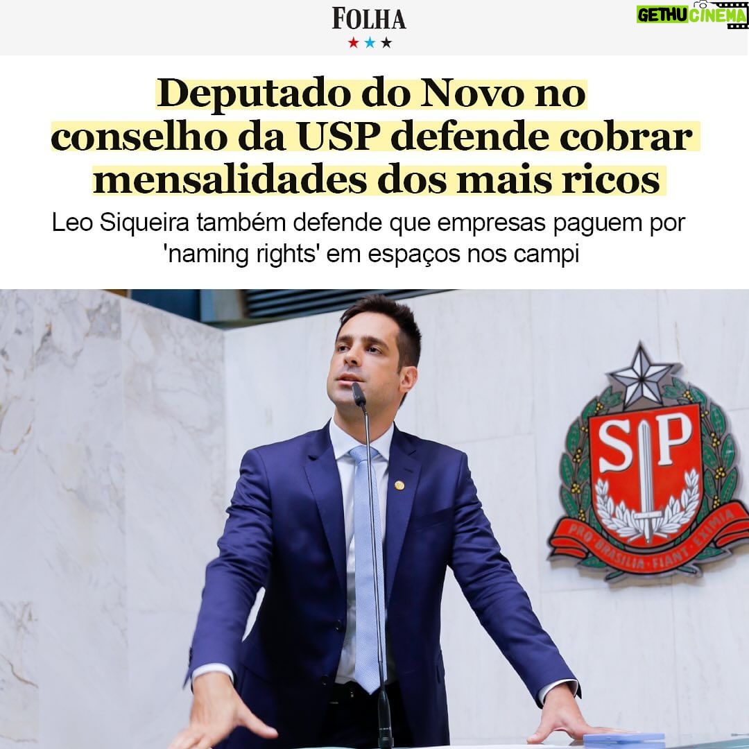 Leonardo Siqueira Instagram - O que fizemos em 10 meses de trabalho? - Entramos com uma ação para afastar o presidente da Previ. (Foi afastado, mas, infelizmente, voltou) - Entramos com uma ação para afastar 3 conselheiros da Petrobrás por desobediência ao Estatuto. (Está sendo julgado). - Fui indicado para o Conselho da USP. - Aprovamos um projeto de Lei de Licenciamento Simplificado que extingue centenas de alvarás para empresas de baixo e médio risco. - Fomos uma das principais vozes na Assembleia pela Desestatização da Sabesp. Isso porque não deu nem 1 ano de mandato...