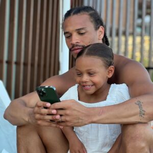 Leroy Sané Instagram - Happy Birthday Rio !!! I love you so much my special happy girl. Bless u my little princess. 5y ❤️❤️❤️