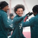 Leroy Sané Instagram – Good mood 😃 #inSané FC Bayern Trainingsgelände