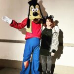Lesli Margherita Instagram - Thank u @redredrobyn for letting be ur date at ur Dinney Celebration last nite! *leopard ears leopard coat ftw *if u know me well, u know I HATE Goofy. HATE. Took this nightmare photo for @directfromdavid only. Barf. *if ur the only one on the skunk butt merri go round they should let u go again when it’s done *don’t ride the Incredicoaster after cheeseburgers *even the tampon dispensers at Dinney are happy Disneyland/Califonia Adventure