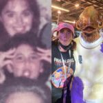 Lesli Margherita Instagram - As a kid I ruined every family picture making “Admiral Ackbar Eyes” so why stop now. #starwarscelebration2022 (sorry not sorry @johnson.lora behind me)