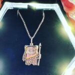 Lesli Margherita Instagram - So… my birthday was over a month ago, but hubs @darthstafford said there was another gift coming. It just got here and it’s a freaking DIAMOND WICKET NECKLACE I AM DECEASED😭😭😭 (yes the box lights up duh) YALL. I can’t. It’s too good. @starwarsfinejewelry #yubnub ♥️♥️♥️ #happylatebirthdaytome