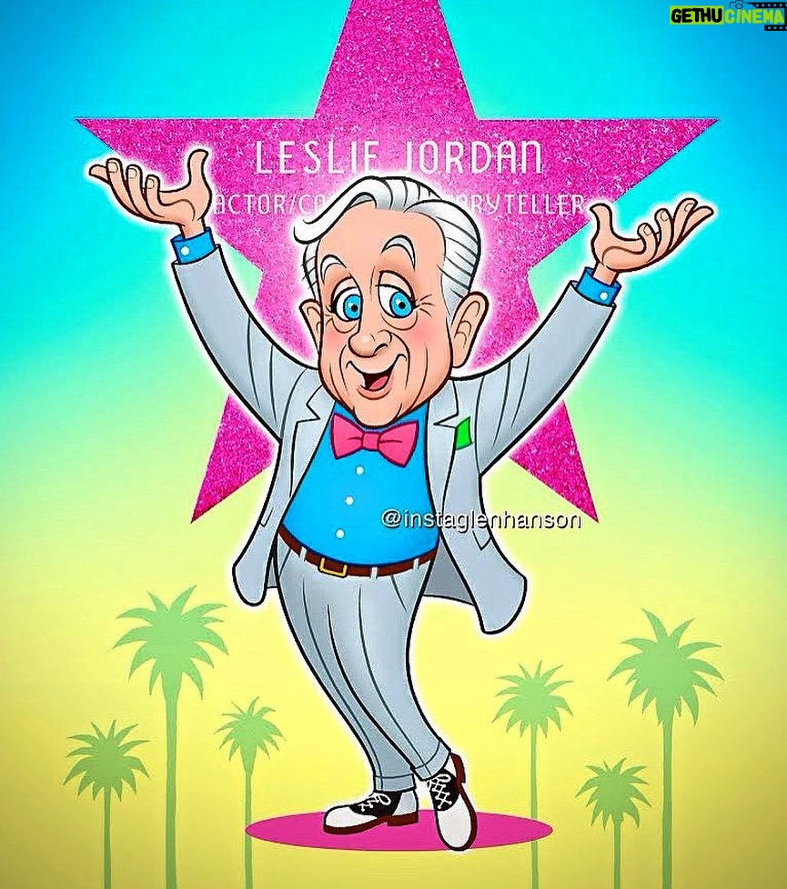 Leslie Jordan Instagram - This Friday, October 20th at 11am, we will honor Leslie in Palm Springs for the indelible mark he left on our lives as well as on the world of television and comedy. Artwork by @instaglenhanson @pswalkofthestars