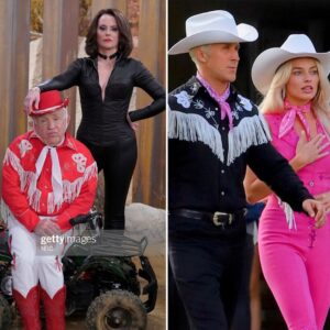 Leslie Jordan Instagram - Hey @meganomullally, who are these new Ken and Barbie’s tryin’ to steal our thunder?  Who wore it better ? 😂😂 #ryangosling @margotrobbieofficial
