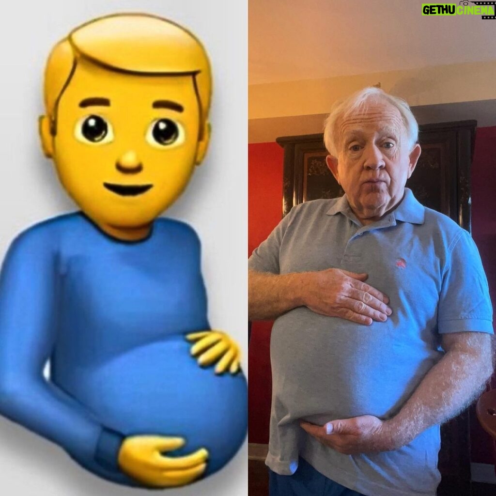 Leslie Jordan Instagram - I am still trying to figure out if @apple’s new emoji is a pregnant man, a man stuffed from eating too much at the buffet, or ME!
