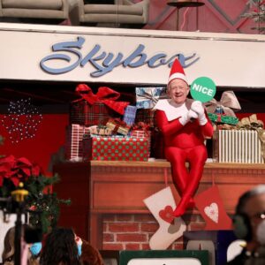 Leslie Jordan Instagram - An Elf On the Shelf! Check me out on @theellenshow today.  I swore I would never commit to playing an elf but, how could I say no to Ellen?  They wanted me to stand up but I had to say “no way” because everything “shows” in this get up.  I mean everything.  Deck them Hall, y’all.