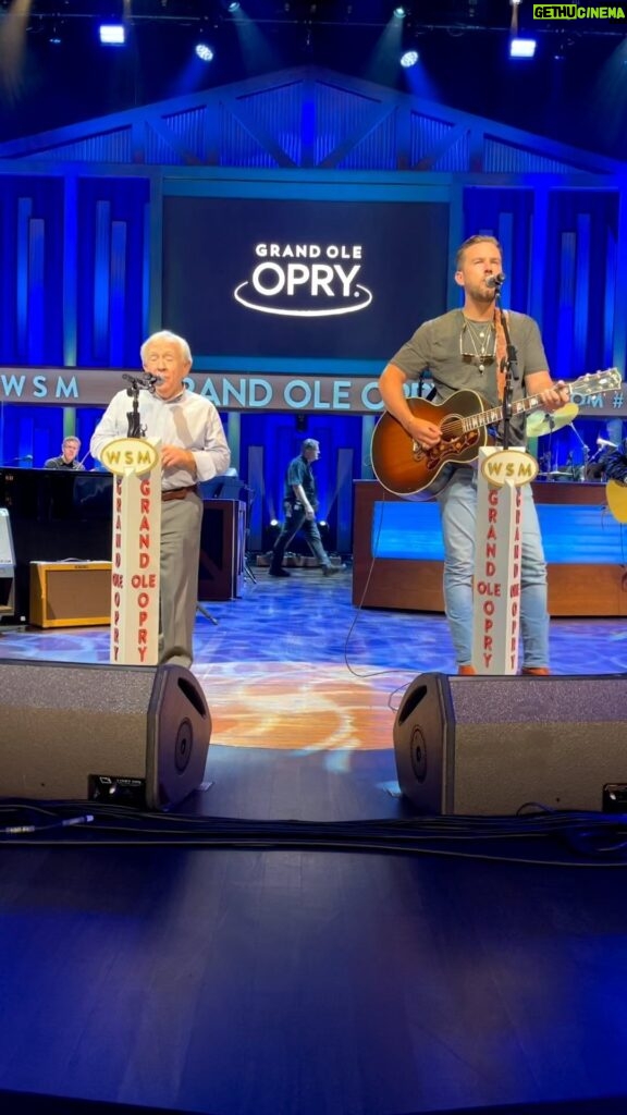 Leslie Jordan Instagram - Leslie singing with TJ Osborne of @brothersosborne during his @opry debut. As a boy from rural Tennessee, performing on the Opry stage was a lifelong dream for Leslie. To do it with friends was even sweeter.