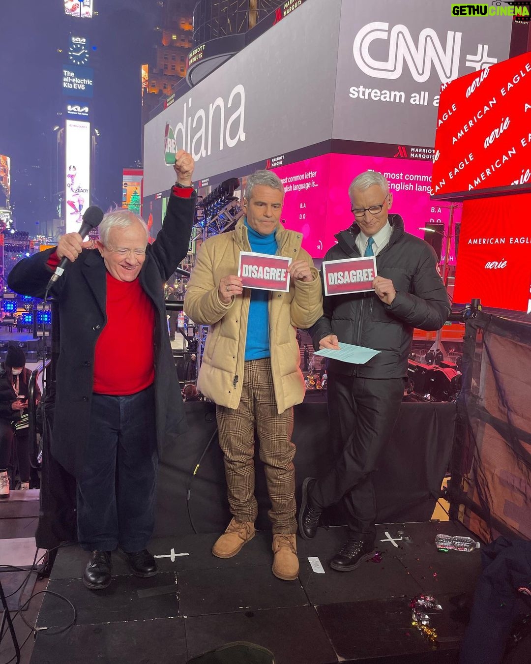 Leslie Jordan - 136.6K Likes - One year ago today, Leslie joined his dear friends @bravoandy and @andersoncooper in Times Square to bring in the New Year. Leslie made a point to make amends with anyone from the year just before he rolled into the new one. It’s a lovely practice so try and do the same.