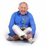 Leslie Jordan Instagram - Here’s Leslie showing off his Emmy for his role on Will and Grace. He would often brag about working with @meganomullally and would say “it’s like a tsunami of comedy genius just smacked you in the face.” As much as he loved social media, he wanted to be known for his acting. As for the Emmy, he said it was the only woman he ever slept with.