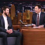 Liam Hemsworth Instagram - Thanks for having me and always being so awesome @jimmyfallon @fallontonight tune in at 11:35/10:35c on NBC 📸 Andrew Lipovsky