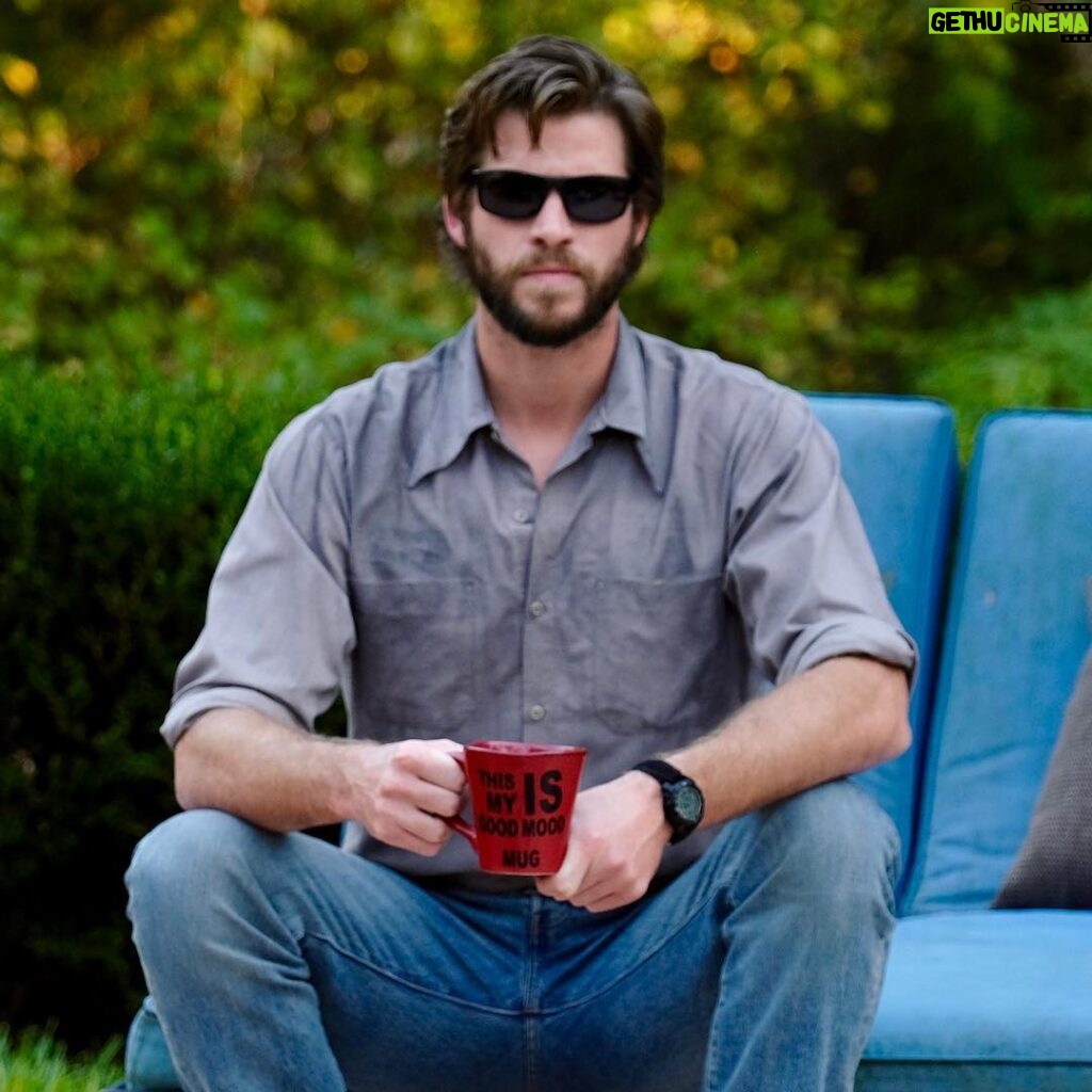 Liam Hemsworth Instagram - “This is my good mood mug”. Kyle. Arkansas.