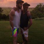 Liam Hemsworth Instagram – Just a couple guys with feelings and emotions…and really really cool shorts.