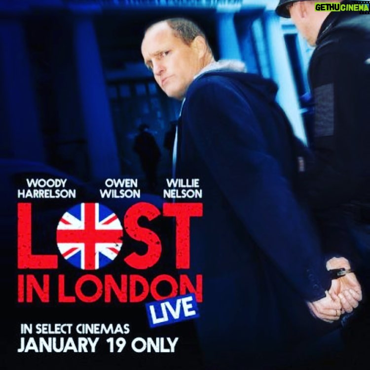 Liam Hemsworth Instagram - Find a theater that's playing #lostinlondon tonight and witness some serious movie making history! @woodyharrelson you're insane for thinking this is a good idea but I love ya for it 😜