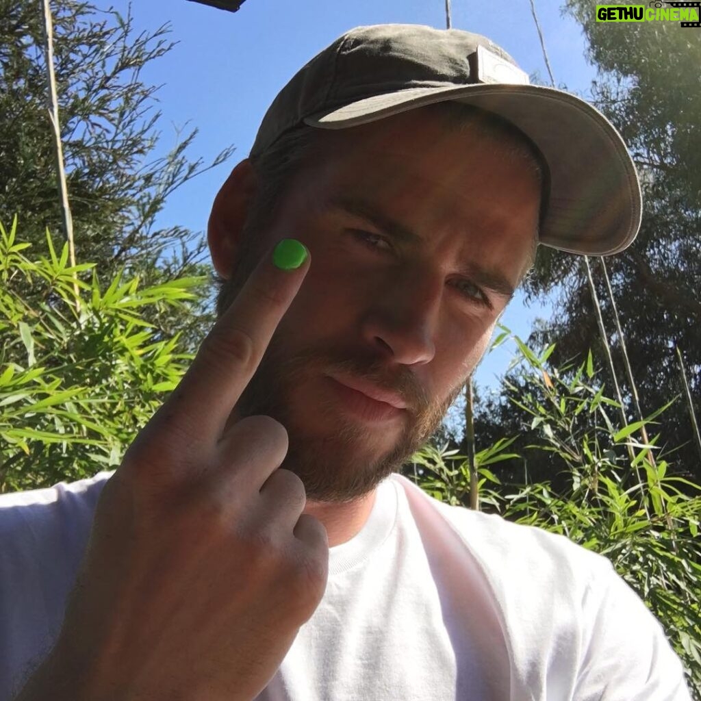 Liam Hemsworth Instagram - Thanks @chrishemsworth happy to also be a @polishedman and paint a nail this month to say NO to violence against children. 1 in 5 kids globally are subjected to physical or sexual violence before they turn 18. I nominate @hemsworthluke @kellyslater and @jimmyfallon find out more and how to help/donate at http://polishedman.com @auschildhood #polishedman