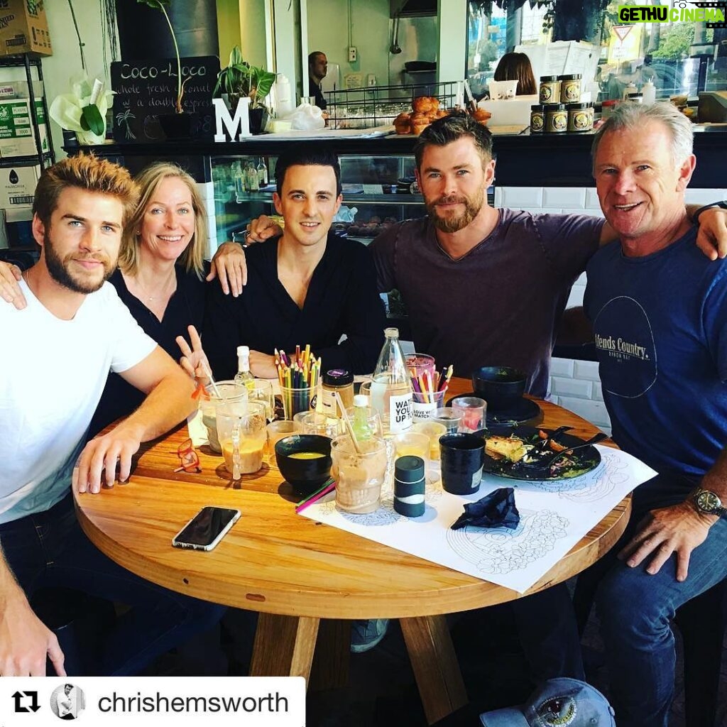 Liam Hemsworth Instagram - If you're in Melbourne check out @matcha_mylkbar, it's one of the most amazing restaurants I've ever been to, healthy, innovative, creative, delicious, (insert superlatives) check it out!! @markfilippelli @liamhemsworth @australia @visitmelbourne