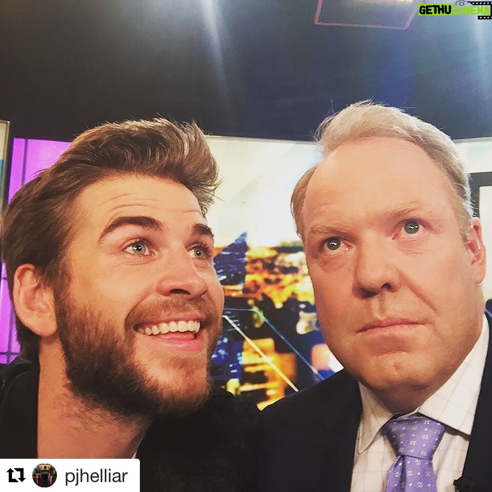 Liam Hemsworth Instagram - Love this guy @pjhelliar and everyone on the @theprojecttv
