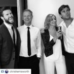 Liam Hemsworth Instagram – Another strange family portrait to add to the mix.  #dressmaker #premier #wheresluke?