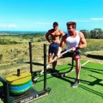 Liam Hemsworth Instagram - Took it upon myself to teach @rossedgley how to train properly. With my help I see some real potential in him. Keep up the good work little guy ;)