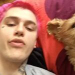 Lil Peep Instagram - 6 years ago today Gus performed his first show. The show took place on February 13, 2016 in Tucson, Arizona with Schemaposse.  I bought him a ticket to fly out of JFK on February 12.  His friends--JGrxxn, Ghostemane—would meet him at the airport and take care of him. As he psyched himself up for this new stage in his life, Gus had an instinct that he needed to have some sort of signature style—a “look” that would set him apart.  He decided that he wanted pink hair.  To get color, he had to bleach the hair first.  Emma was good at this stuff, so she was put in charge of getting the hair supplies.  After they bleached his hair, she put the hair dye in.  When it was all done, he hated it.  It was a very pale pink.  He threatened to shave his head bald.  By this time, it was getting pretty late in the evening.  Emma, Gus’s friend Ian and I were all sitting there.  None of us were particularly startled or bothered by this threat since Gus was always shaving his hair off and then growing it out again.  He wanted very bright pink.  So, Emma ran across the street to the Rite-Aid and came back with the bright magenta color that we can see in the photos Gus took of himself February 9 and 10, 2016.  He loved it.  He loved it so much that he took many photos of himself posing with this new hair color and even sent me a short video (in the middle of my school day).  He had taken this short video of himself and Taz lying on my bed—which matched his hair!  NOW he was prepared to perform at his first concert.   The show took place in a small warehouse room filled with a bunch of dedicated fans who knew the lyrics to Gus’s Beamer Boy by heart.  He also performed Lil Kennedy, Pray I Die, Let Me Bleed,  Praying To The Sky, The Pull Off, and Words You Hear On A Sinking Ship. His fans remain loyal and passionate six years later.