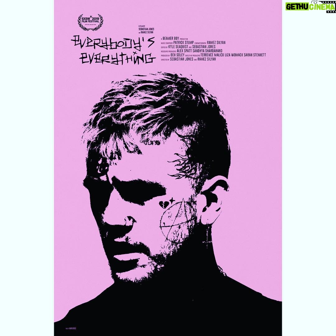 Lil Peep Instagram - Premiers at SXSW March 10, then shows again on the 12th and 14th. So proud of the people who worked very hard to make this happen. @adamdegross iconic photographs @everybodyseverythingmovie @getmezzy @duongtype title design @marauder_midnight poster
