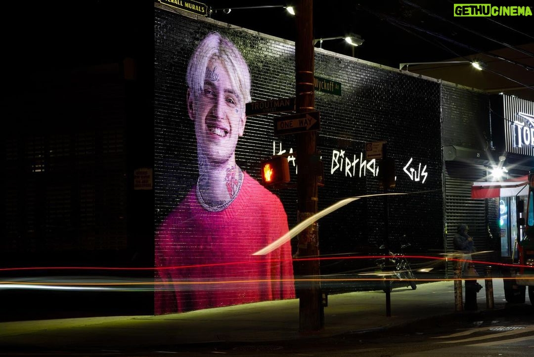 Lil Peep - 1.1 Million Likes - To celebrate Gus’s 27th birthday, Oskar and I asked @overallmurals to paint another mural and they did an amazing job. Special thanks to @jasperpatch and @metzxart for their beautiful artistry and to @mmainenti for documenting their work for us. You can see this mural in person at 29 Wyckoff Ave, on the corner of Wyckoff Ave and Troutman street in Bushwick, Brooklyn. Special thank you also to @yoshinostudios for taking the photograph that served as the reference for this painting. If you come on November 1, Gus’s birthday, we will be doing something special in the neighborhood…
