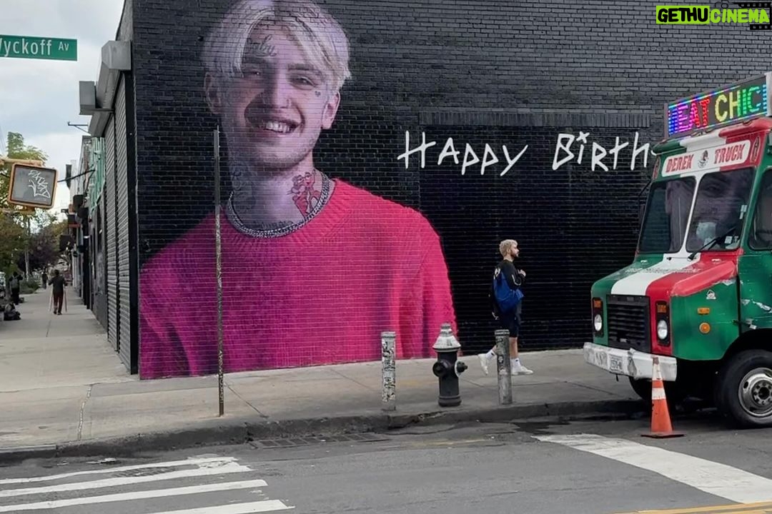 Lil Peep - 1.1 Million Likes - To celebrate Gus’s 27th birthday, Oskar and I asked @overallmurals to paint another mural and they did an amazing job. Special thanks to @jasperpatch and @metzxart for their beautiful artistry and to @mmainenti for documenting their work for us. You can see this mural in person at 29 Wyckoff Ave, on the corner of Wyckoff Ave and Troutman street in Bushwick, Brooklyn. Special thank you also to @yoshinostudios for taking the photograph that served as the reference for this painting. If you come on November 1, Gus’s birthday, we will be doing something special in the neighborhood…
