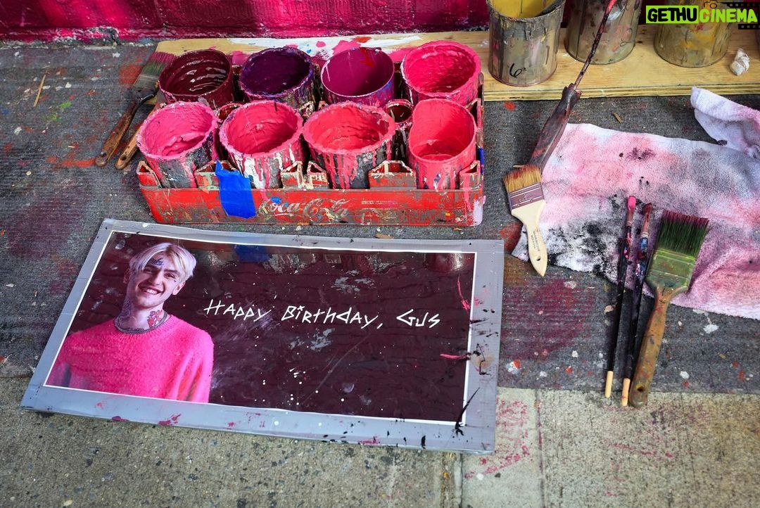 Lil Peep - 1.1 Million Likes - To celebrate Gus’s 27th birthday, Oskar and I asked @overallmurals to paint another mural and they did an amazing job. Special thanks to @jasperpatch and @metzxart for their beautiful artistry and to @mmainenti for documenting their work for us. You can see this mural in person at 29 Wyckoff Ave, on the corner of Wyckoff Ave and Troutman street in Bushwick, Brooklyn. Special thank you also to @yoshinostudios for taking the photograph that served as the reference for this painting. If you come on November 1, Gus’s birthday, we will be doing something special in the neighborhood…
