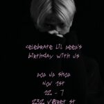 Lil Peep Instagram – Join the family and friends of Lil Peep for a special birthday celebration on November 1st in Bushwick 

A brand new merch collaboration with @alien_body_official will be on sale. Card only NO CASH.
We will be at 232 Varet St. from 12-7 just blasting his music and hanging out Brooklyn, New York