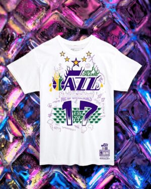 Lil Wayne Instagram - Teamed up with @bleacherreport & @mitchellandness to remix the original New Orleans Jazz jersey. 🤙🏾

Limited edition collection on sale now! Link in bio. Shoutout @pelicansnba
