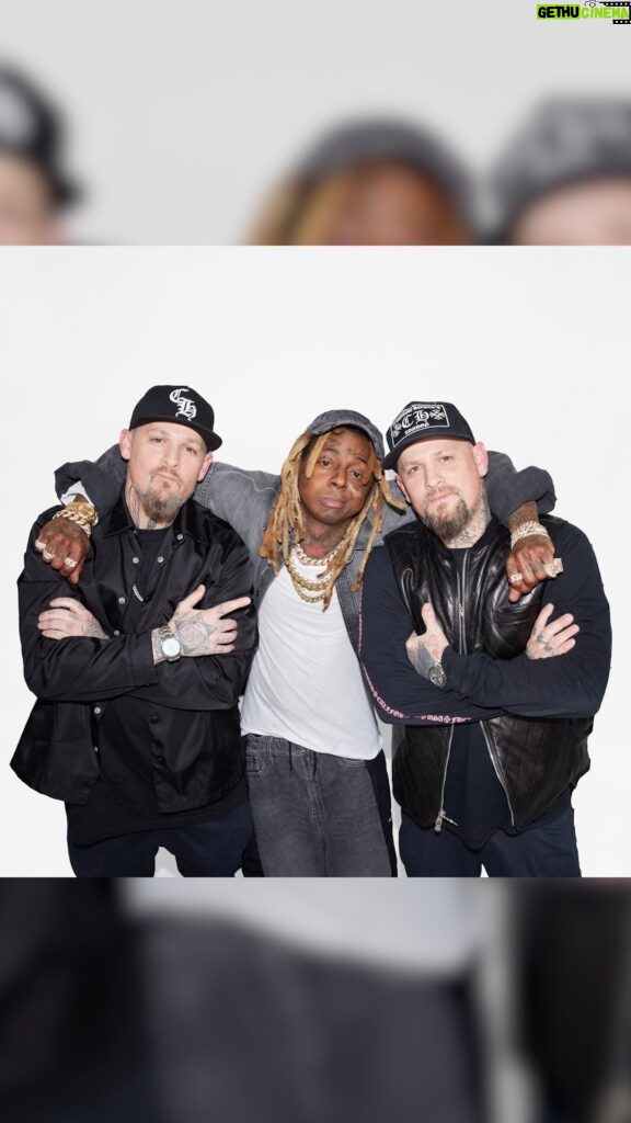 Lil Wayne Instagram - @liltunechi is joined by @joelmadden and @benjaminmadden of @goodcharlotteband on a new episode of #YoungMoneyRadio! They discuss hip-hop’s influence on the band, business ventures, and sharing the stage at @whenwewereyoungfest. Listen at the link in bio.
