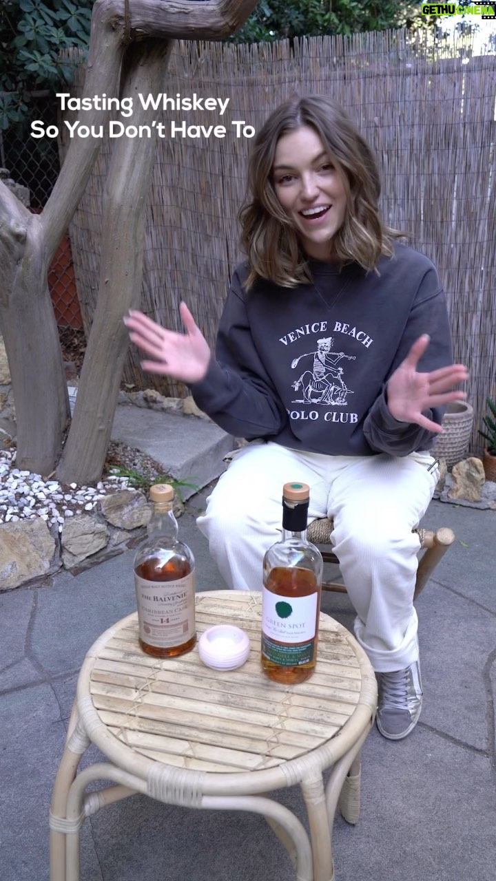 Lili Simmons Instagram - I’m a #whiskey and #tequila gal. Green Spot, hit the spot! It has hints of raisins and is smooth af. What should I try next?! Los Angeles, California