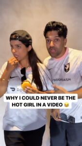Lilly Singh Instagram - Oh Lagdi… hot mess 😂 Let’s just say, I’m not very graceful (as my mom would always remind me when I wore saris lmao). I’m the type of clueless girl who sees a guy serenading her, misinterprets it and slaps a rakhri on him. Holla at me 🫰 Finally met the lovely @gururandhawa after being online friends for so long. He’s such a sweetheart ❤️ and as you can see, I immediately acted like myself 😂 Punjabi connect HURRRRRRR ✨