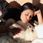 Lilly Singh Instagram - Golden hour with my boy. Drop a ❤️ below to give him a virtual belly rub.