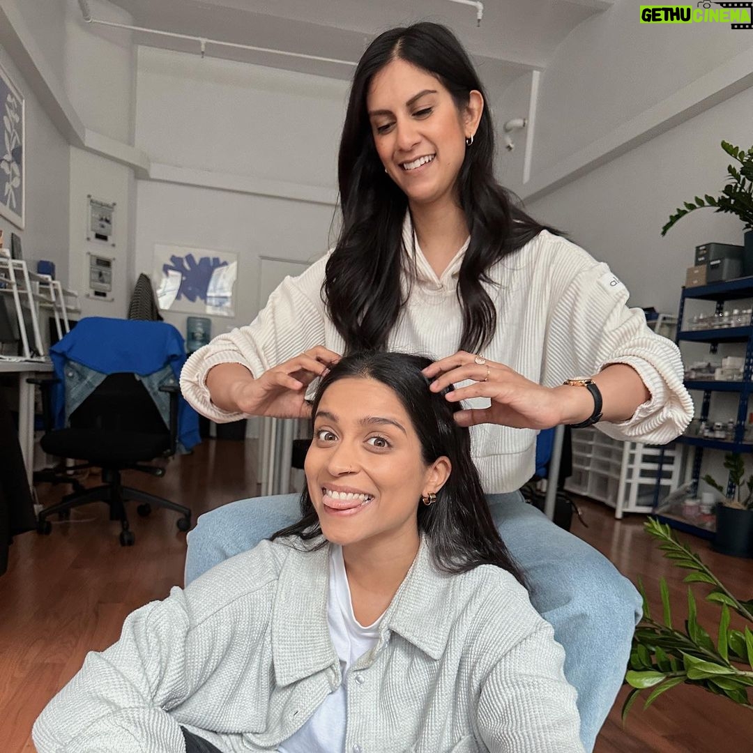 Lilly Singh Instagram - This has been YEARS in the making. I’m so excited to finally announce that I’m co-creating a haircare line with @AAVRANI. Almost every single day of my life, someone asks me a question about my hair. How is it so long? So healthy? What is my routine? Can they buy it? (For real…) And for years I’ve wanted to create a hair line to answer these questions, but it had to be with the right people and vision. My hair is truly too important to me to settle for anything less. This isn’t a mindless brand partnership to secure a bag, this is about something I consider to be part of my identity. My hair is EVERYTHING to me. I met AAVRANI founder @rooshyroy years ago and immediately felt a genuine connection. Not only do we love a Desi Female CEO, but in a matter of seconds I could tell that Rooshy was two things I look for in people: a hustler, who is nice. I have been in countless meetings with her now and there hasn’t been even one where she isn’t impressive and prepared af. My kind of partner 😍 She introduced me to AAVRANI’s skincare line (y’all are always asking about my face masks in my stories!) and I became such a huge fan. I literally use their products every morning and night. And I cannot wait to do the same with our haircare products (which I’ve actively been testing and oooooooohhhh baby, stay tuned!). All this to say, big things are coming. Co-created with AAVRANI, my hair care line launches next Spring. LFG 💙 PS: enjoy the free foot pic too 😅