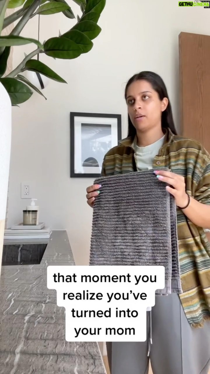 Lilly Singh Instagram - Hello, I am my mother. ππ½ But like also it MAKES SENSE!! HOW WILL THE TOWEL DRY IF ITβS ALL CRUMPLED LIKE WHAT ARE WE ANIMALS. This is who I am now. Itβs happened. When did you have your moment ππ½