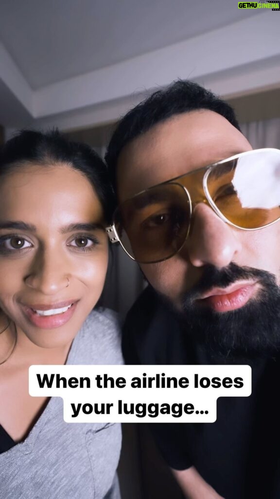 Lilly Singh Instagram - When the airline loses your luggage but you still gotta act cool 😂😫 @lilly @badboyshah That’s #WakhraSwag for real!