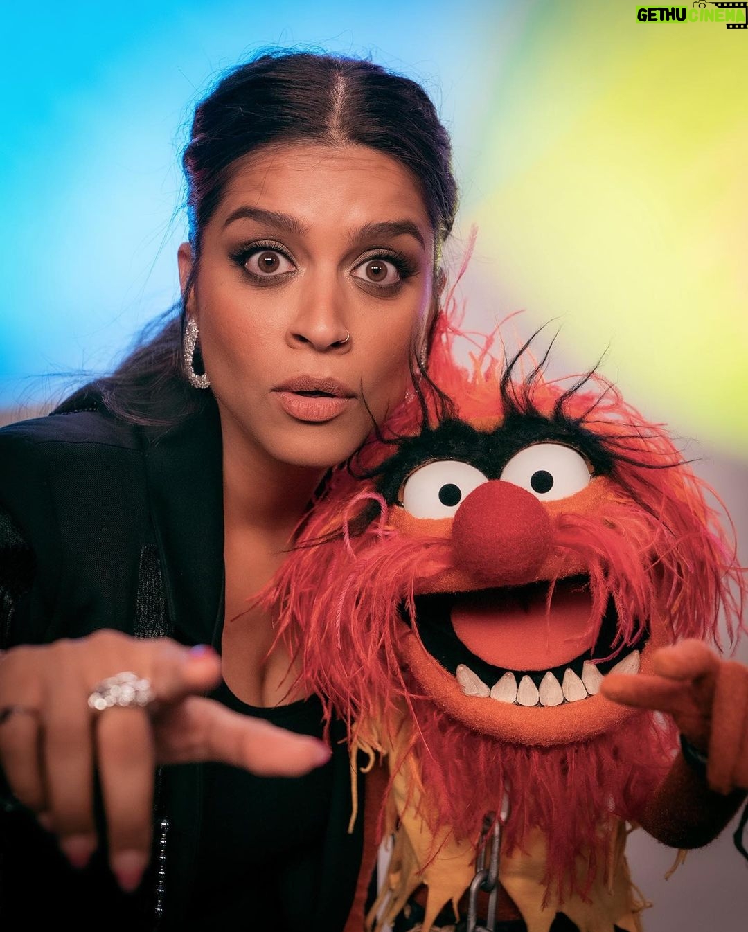 Lilly Singh Instagram - Family portrait ❤️ I. AM. FREAKING. OUT. The Muppets Mayhem starts streaming TOMORROW, May 10th, internationally on Disney+! I can’t wait for you to meet Nora Singh and go on this joyride with us. Set your alarm. Invite your friends over. Tell your Nani to nap accordingly. And let boo know this is the date night plan! I can’t believe we’re just hours away… 🙏🏽 @themuppetsmayhem @electricmayhemband