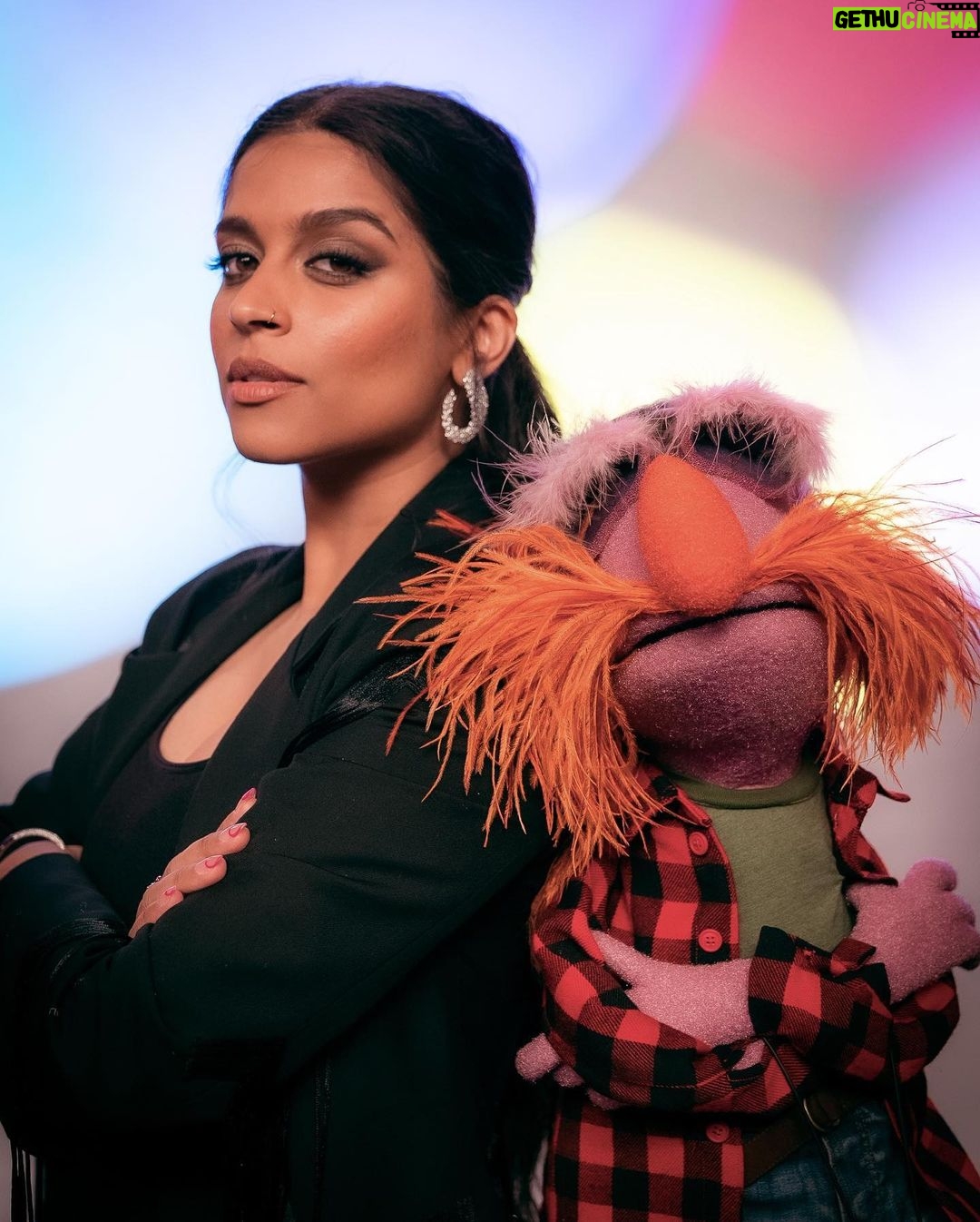 Lilly Singh Instagram - Family portrait ❤️ I. AM. FREAKING. OUT. The Muppets Mayhem starts streaming TOMORROW, May 10th, internationally on Disney+! I can’t wait for you to meet Nora Singh and go on this joyride with us. Set your alarm. Invite your friends over. Tell your Nani to nap accordingly. And let boo know this is the date night plan! I can’t believe we’re just hours away… 🙏🏽 @themuppetsmayhem @electricmayhemband