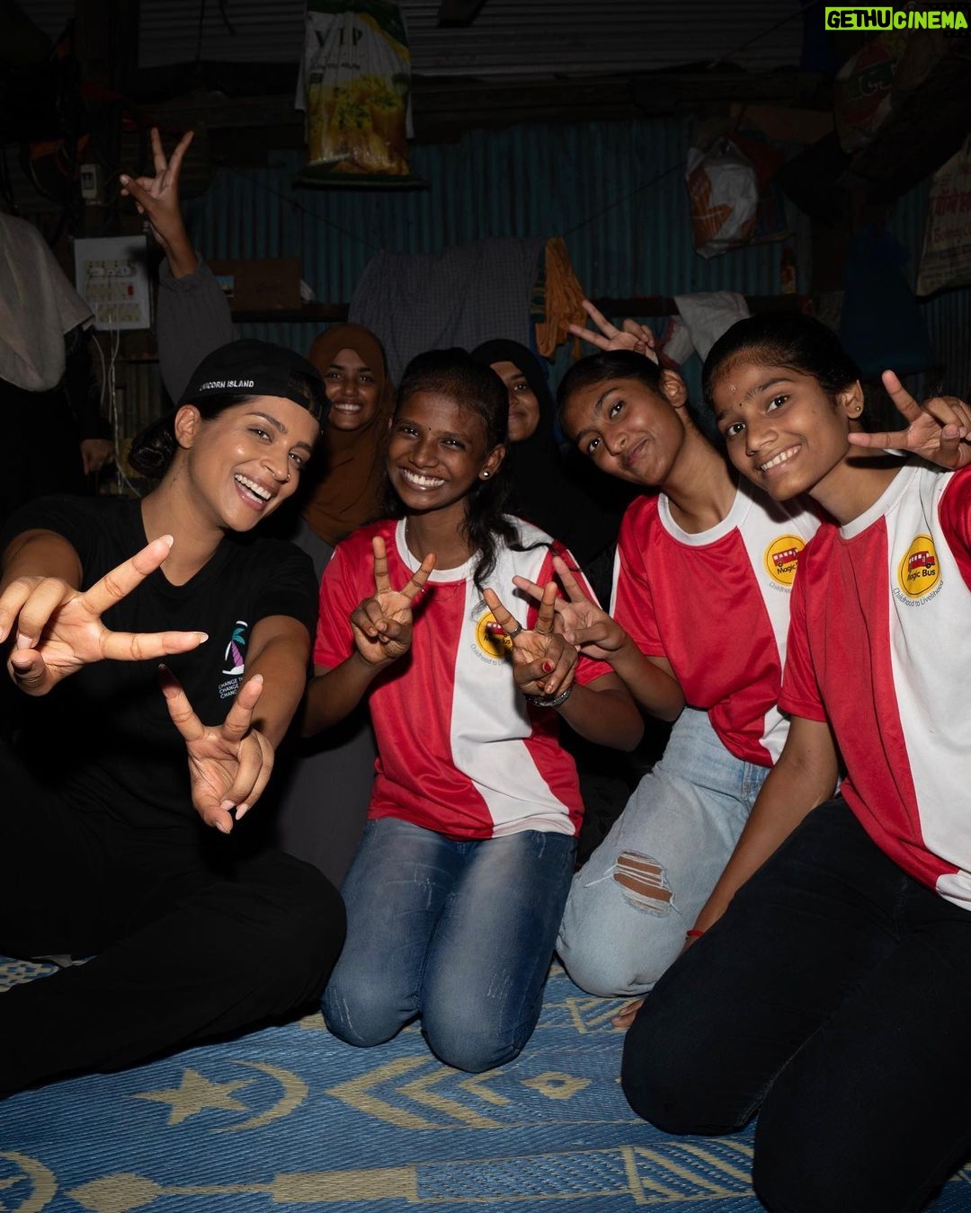 Lilly Singh Instagram - I have an album of photos on my phone that capture a silly or heart-warming memory that I love to re-live again and again. Just me? 1. this is from my recent trip to India. I was visiting a girls school and this student just spent 5 whole minutes explaining her science project to me. I nodded and pretended I knew the scientific words she was saying. When she was done, I looked up and this was my genuine reaction, perfectly captured. Don’t sleep on the potential of Indian girls 💪🏽 2. Live coverage of my mom calling local bookstores to find @lillyslibrarys latest select 🥹 please don’t miss her little notepad. 3. A couple weeks ago, my friend and I cooked dinner for our group chat. We planned for a week, played Italian music while cooking and had the most zen time… until we didn’t, and there was 30 mins left and dinner was more than an hour late 👀 4. From the same dinner, I let my friends take leftovers home in my Tupperware. I do not play when it comes to my Tupperware. My friend left his watch at my house and I texted him this picture saying “I’m glad I have this. You’ll get it back when you return my Tupperware.” I was not joking. 5. A candid shot of my best friend aka my dog watching me during a recent photoshoot. 6. Another gem from India, where this group of girls and I just had an hour convo discussing all the challenges they face. And then we took this picture and I dunno, their smiles really make something in my heart flicker, especially the one next to me. 7. Me at a recent CGT taping with a friend from high school I haven’t seen over a decade. She DMed me saying her kids are fans and I invited her family to come. She was always so extremely nice to me in high school, even if it wasn’t the cool thing to do. 💜 The majority of pics on my phone, I never look at again. But there are some that are just 🤌🏽