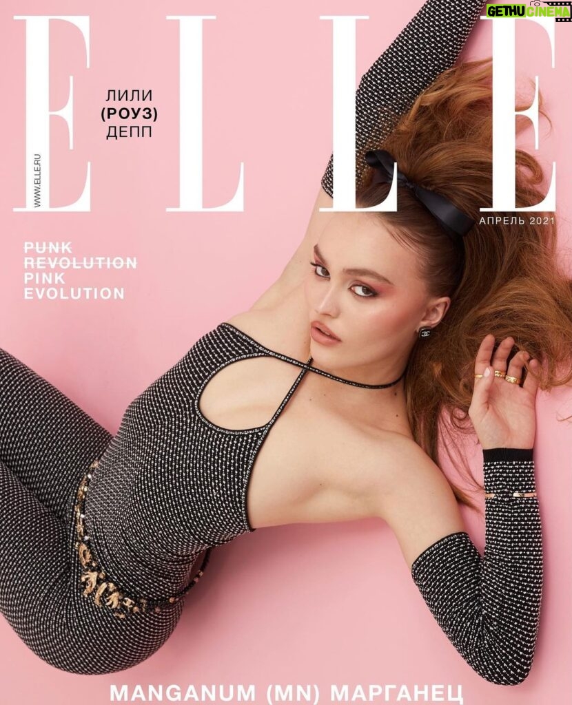Lily-Rose Depp Instagram - So special getting to shoot this with my bestie 🥲 @elle_russia shot by my one and only @walkerbunting 🌸🌸🌸❤️ big thank you to the whole team!!!