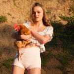 Lily-Rose Depp Instagram - Ms. Tweedy Bunting & me🤤 by chicken daddy @walkerbunting